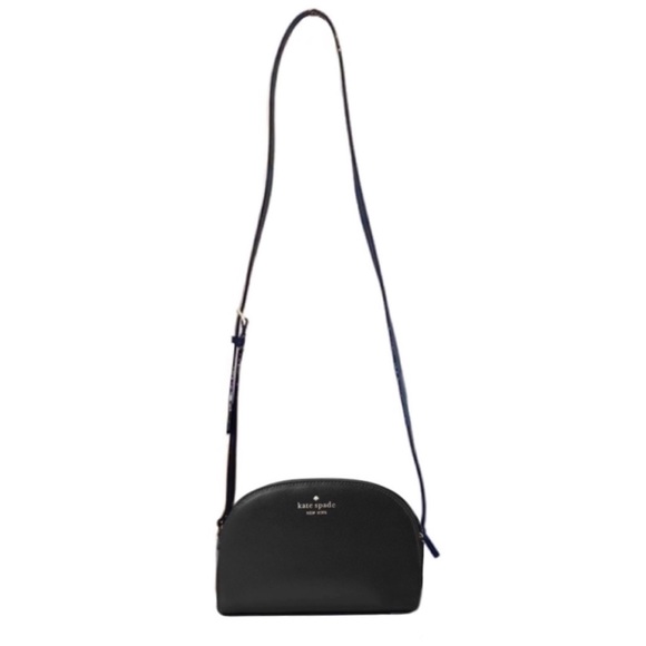 KATE SPADE • Black Perry Saffiano Leather Dome Crossbody Shoulder Bag Satchel - Picture 3 of 5